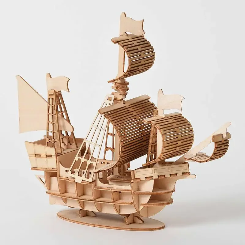 Newton Cradle Large - DIY Sailing Ship Toys 3D Wooden
