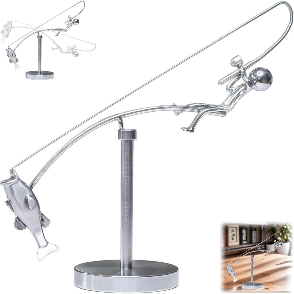 Handmade Kinetic Fishing Sculp - Newton Cradle Large recensione e prezzo