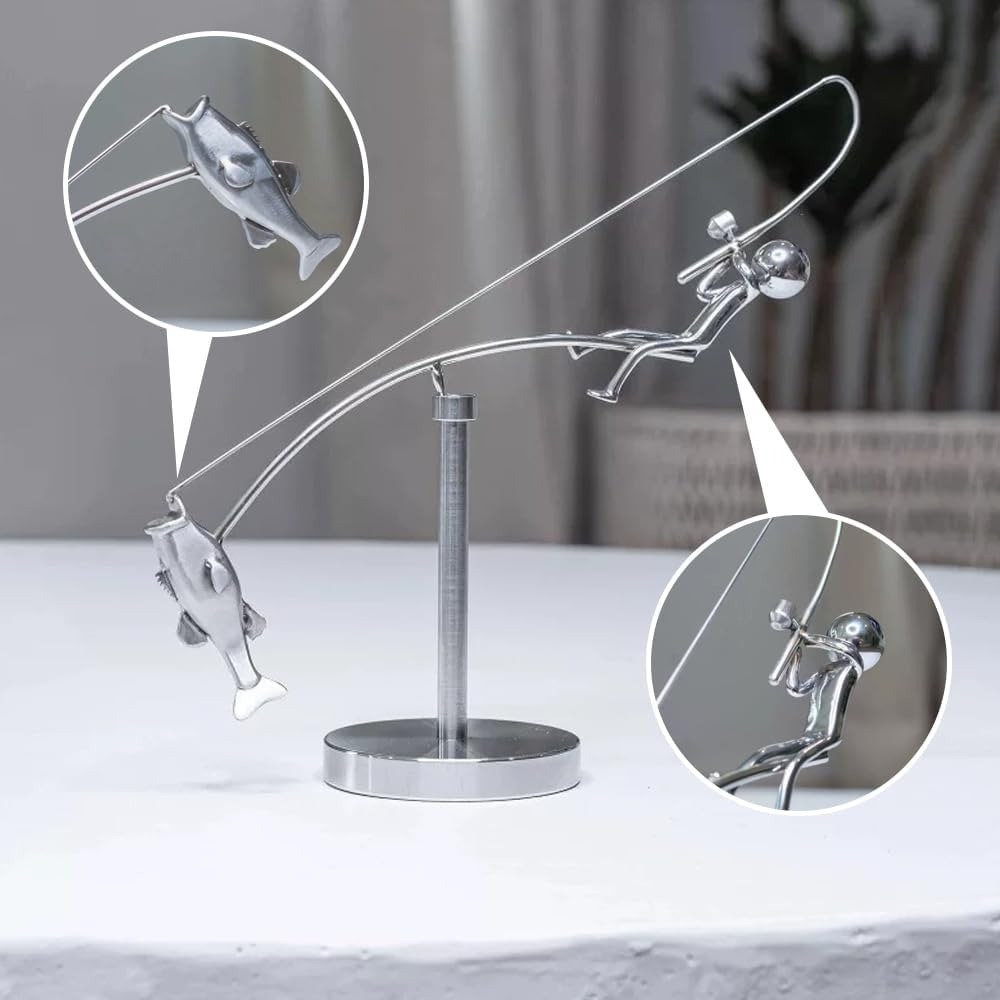 Handmade Kinetic Fishing Sculp - Newton Cradle Large recensione e prezzo