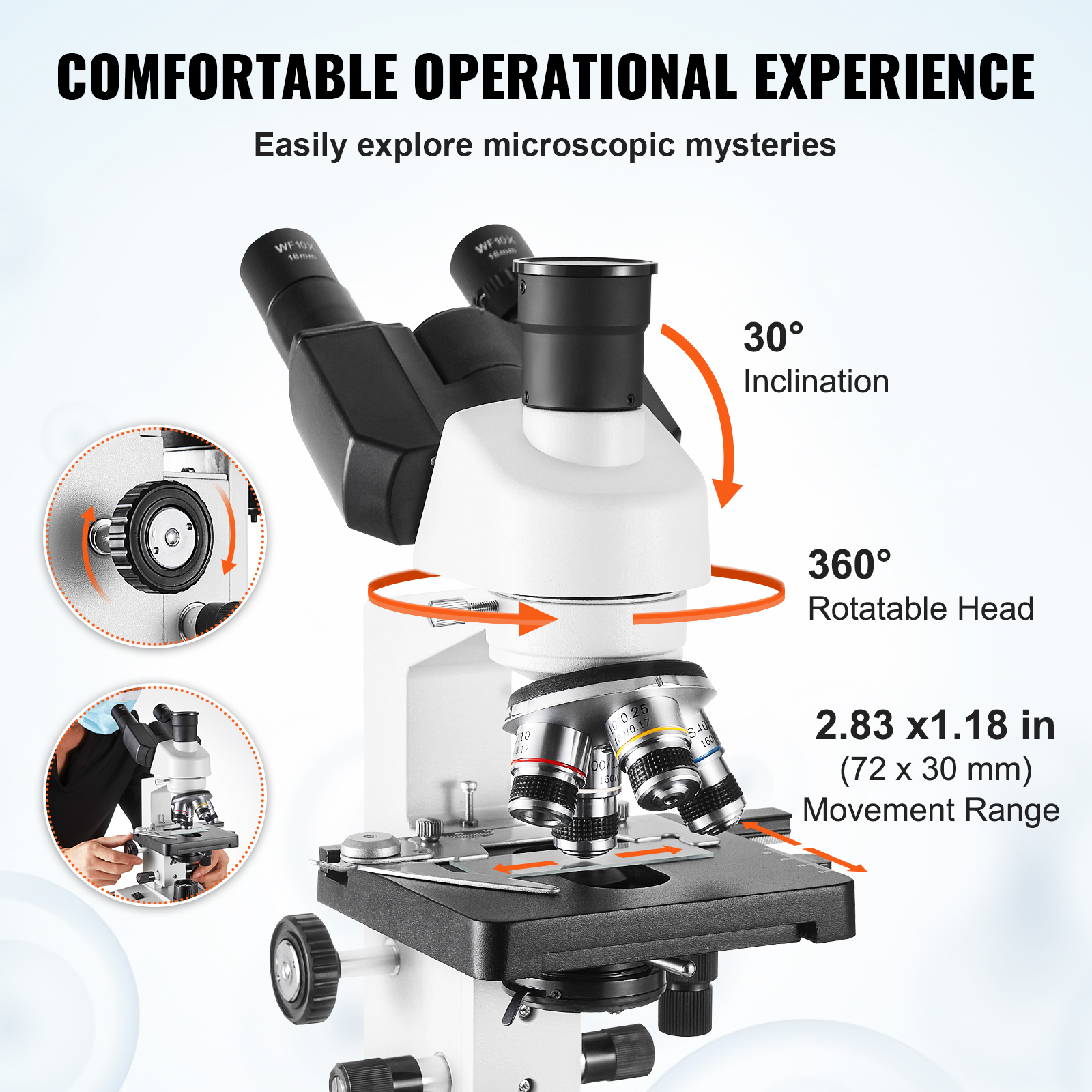 VEVOR Compound Trinocular Micr - Microscope Compound 40X recensione e prezzo